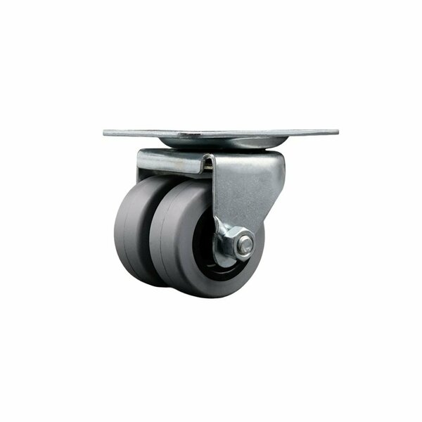 Service Caster Low Profile Thermoplastic 2'' Dual Wheel Top Plate Swivel Caster SCC-DW04S21316-TPRS